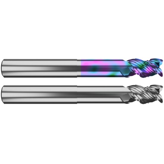 Picture of M.A. Ford 3345000N4R.030GP Dia 1/2 SH 0.50 LOC 0.6250 OAL4.00 End Mill Carbide Gem Plus Single End Corner Radius0.0300 0.76mm